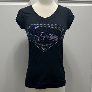 Seattle Seahawks T with Embellished Design
